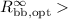 $R_{\rm bb,opt}^\infty > $