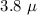 $\rm{3.8{\ }\mu}$