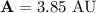 ${\bf A}= 3.85~\rm AU$