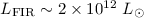 $L_{\rm FIR} \sim 2 \times 10^{12}~{L_{\odot}}$