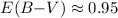 $E(B{-}V) \approx 0.95$