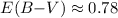 $E(B{-}V) \approx 0.78$