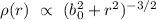 $\rho(r) \ \propto \ (b_{0}^{2}+r^{2})^{-3/2}$