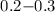 $0.2{-}0.3$
