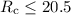 $R_{\rm c}\le20.5$