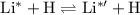 $\rm Li^*+H\rightleftharpoons Li^{*\prime}+H$