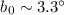 $b_0\sim 3.3^\circ$