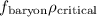 $f_{\rm baryon} \rho_{\rm critical}$