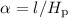 $\alpha=l/H_{\rm p}$
