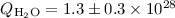 $Q_{\rm{H_2O}}=1.3\pm0.3\times10^{28}$