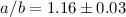 $a/b=1.16\pm0.03$