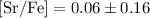 $\mathrm{[Sr/Fe]} = 0.06 \pm 0.16$