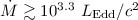 ${\dot{M}}\gtrsim 10^{3.3}~ {L_{\rm Edd}/c^2}$