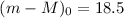 $(m-M)_0 = 18.5$