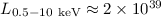$L_{0.5{-}10~\rm keV}\approx 2\times 10^{39}$