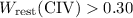 $W_{\rm rest}({\rm {C}{IV}})>0.30$