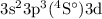 $\rm 3s^23p^3(^4S^{\circ})3d$