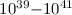 $10^{39}{-}10^{41}$