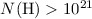 $N({\rm H})> 10^{21}$