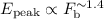$E_{\rm peak} \propto F_{\rm b}^{\sim 1.4}$