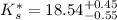 $K_s^*=18.54^{+0.45}_{-0.55}$