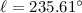 $\ell=235.61^{\circ}$