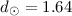 $\mbox{$d_\odot$}=1.64$