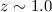 $z\sim1.0$
