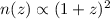 $n(z)\propto(1+z)^2$