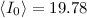 $\langle I_0\rangle = 19.78$