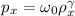 $p_x=\omega_0\rho_{x}^{\gamma}$