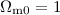 $\Omega_{\rm m0}=1$