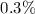 $0.3\%$