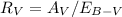 $R_V=A_V/E_{B-V}$