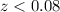 $z<0.08$