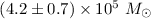 $(4.2\pm0.7)\times10^5~\mbox{$M_{\odot}$}$