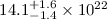 $14.1^{+1.6}_{-1.4}\times10^{22}$