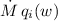 ${\hbox{$\skew3\dot M$}}\,q_i(w)$