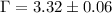 $\Gamma=3.32\pm0.06$