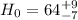 $H_0 = 64^{+9}_{-7}$