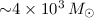 ${\sim}4\times10^3\,\mbox{$M_\odot$}$