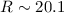 $R \sim 20.1$