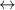 $\leftrightarrow$