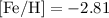 ${\rm [Fe/H]} = -2.81$