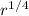 $r^{1/4}$