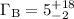 $\Gamma_{\rm B}=5^{+18}_{-2}$