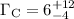 $\Gamma_{\rm C}=6^{+12}_{-4}$