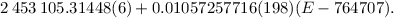 $2\,453\,105.31448(6)+0.01057257716(198)(E-764707).$