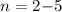 $n = 2{-}5$