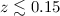 $z\lesssim 0.15$